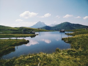 Lago di Rina - Glittner See - di fronte al Sass de Putia